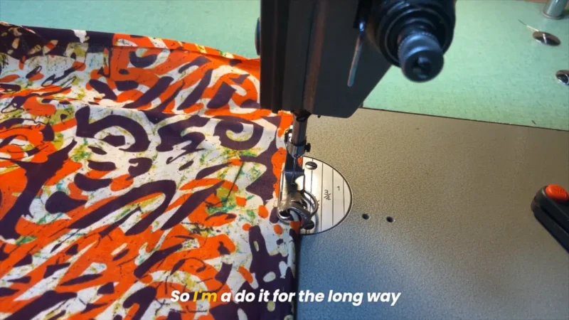 sew a head wrap using narrow hem foot